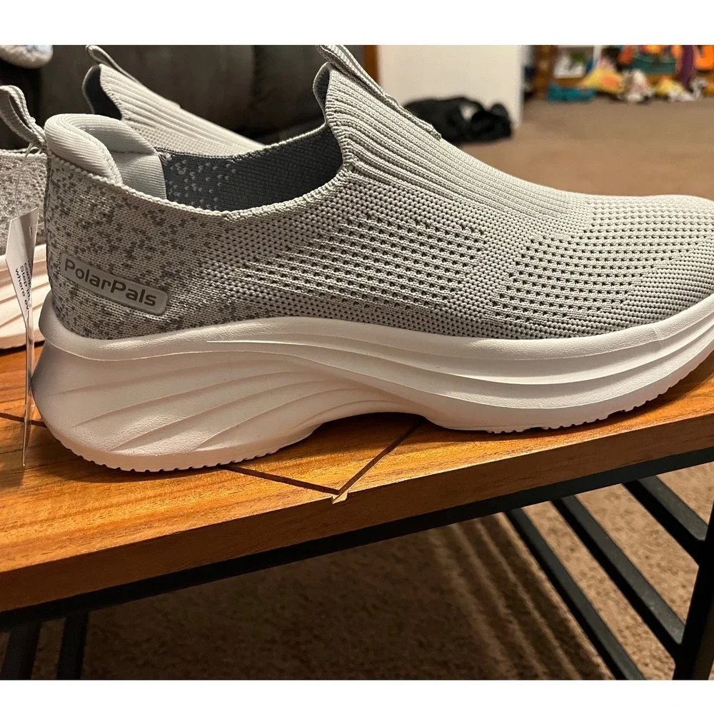 PolarPals Women's Gray‎ Slip On Knit Comfort Sneakers Size EU40/US 9.5 NWB